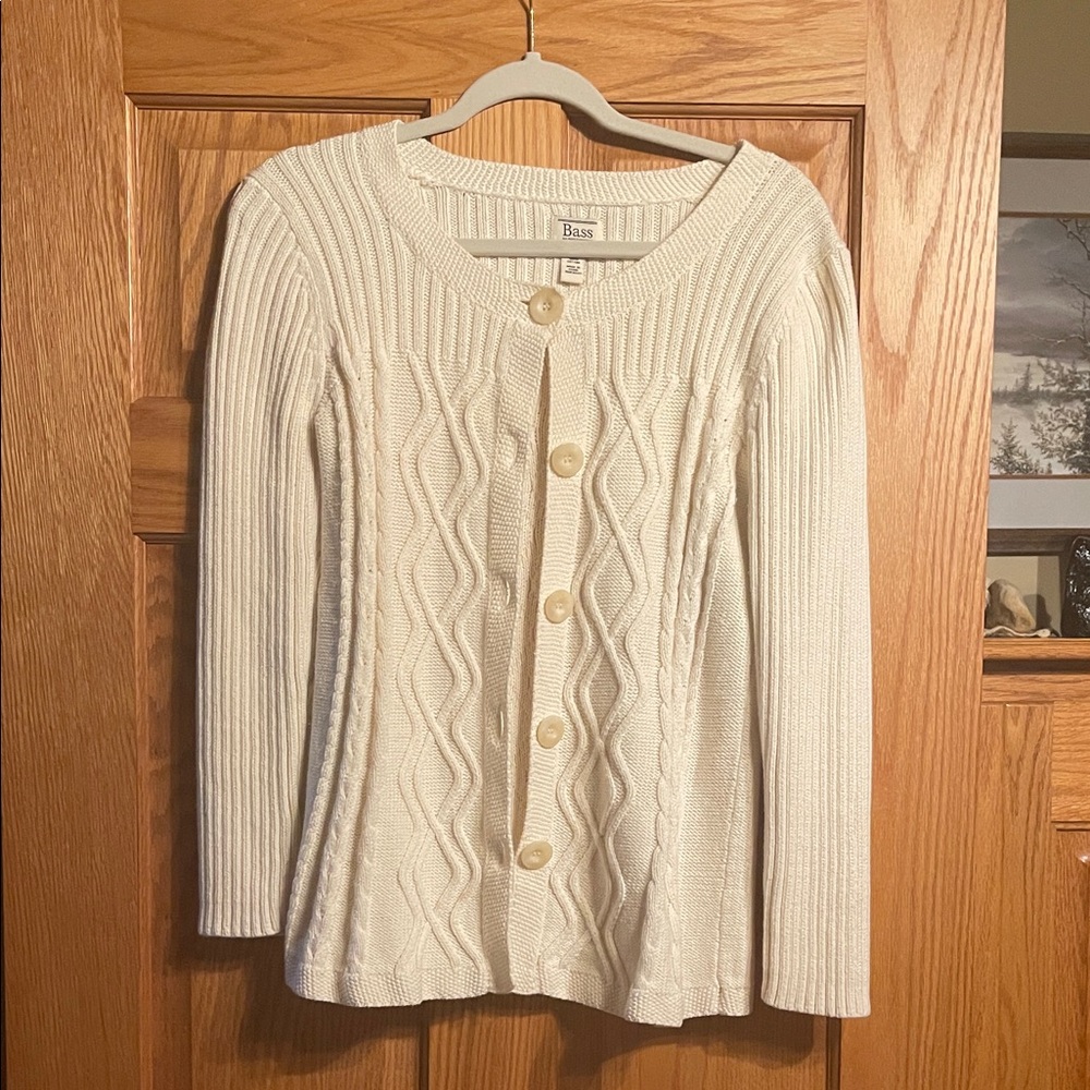 Classic and timeless ladies cream cardigan